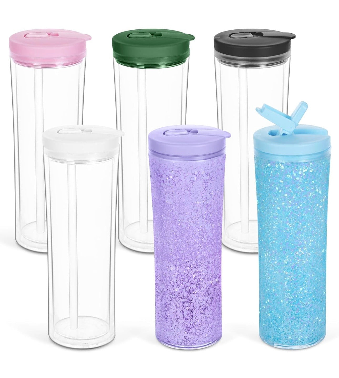 20oz Acrylic Snow Globe Water Bottle