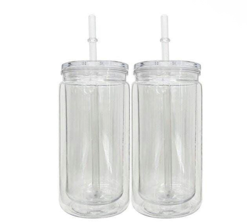 16/20 oz Acrylic Snow Globe Tumblers