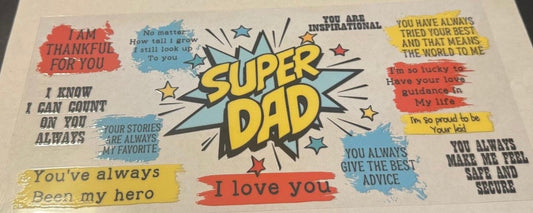 Super Dad Tumbler Decal - Inspirational Quotes