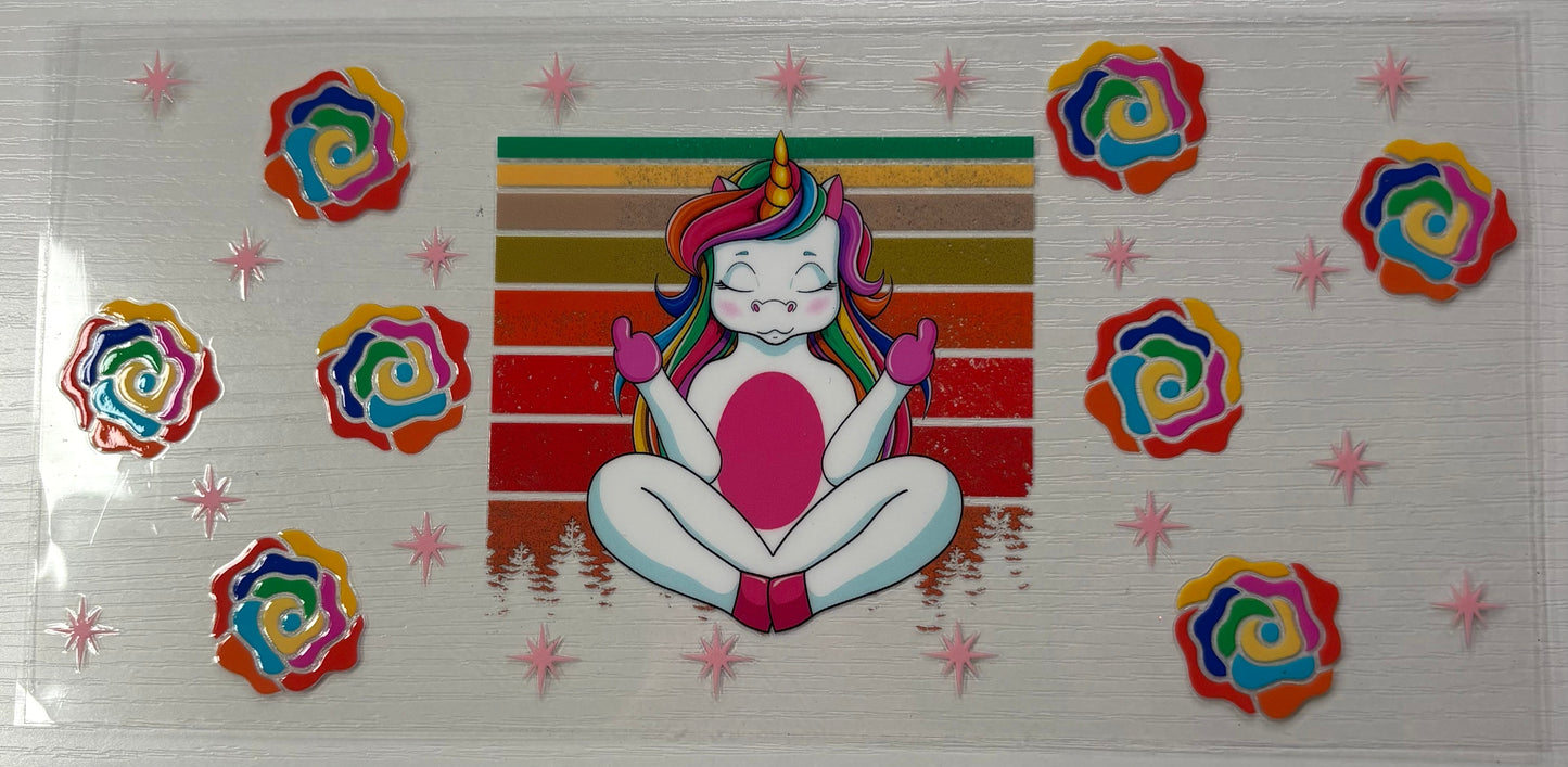 Zen Unicorn Retro Stripes