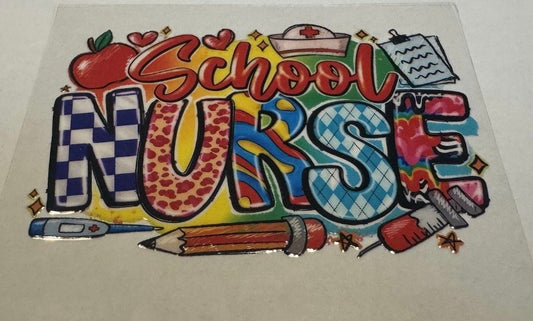 School Nurse Tumbler Decal