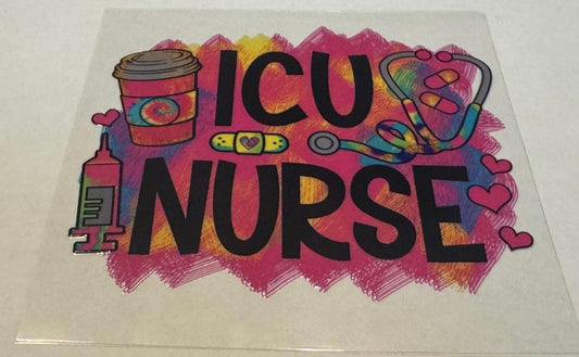 ICU Nurse Tumbler Decal