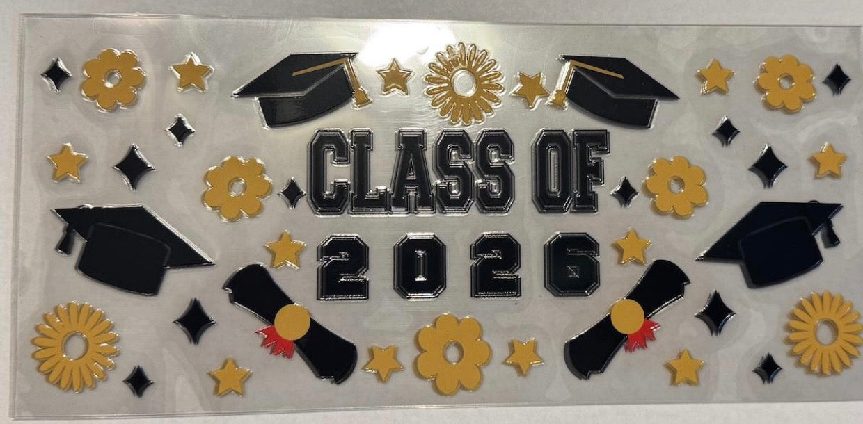 Class of 2026 Graduation Tumbler Decal