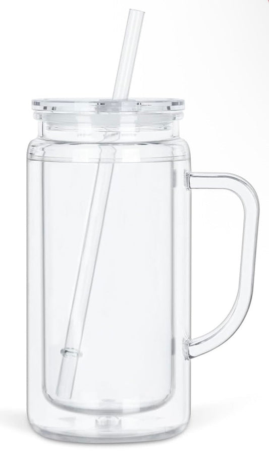 16oz Snow Globe Tumbler with Handle