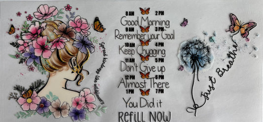 Just Breathe Motivational Decal
