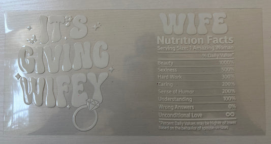 Wife Appreciation Decal