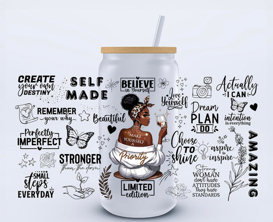 Self Made Woman Empowerment Tumbler Decal Set