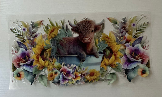 Highland Cow Floral