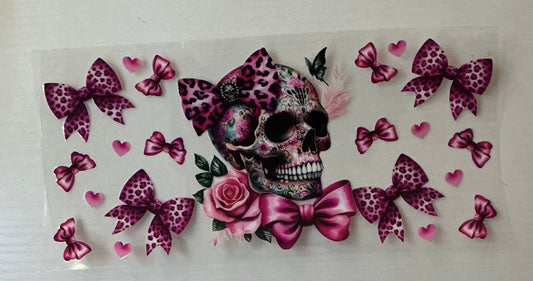 Sugar Skull Leopard Bows