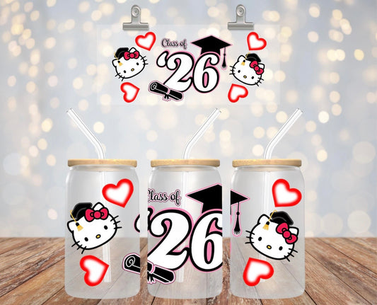Class of 2026 Decal - Hello Kitty Design