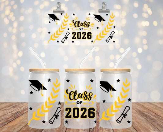 Class of 2026 Decal - Gold Laurel Design